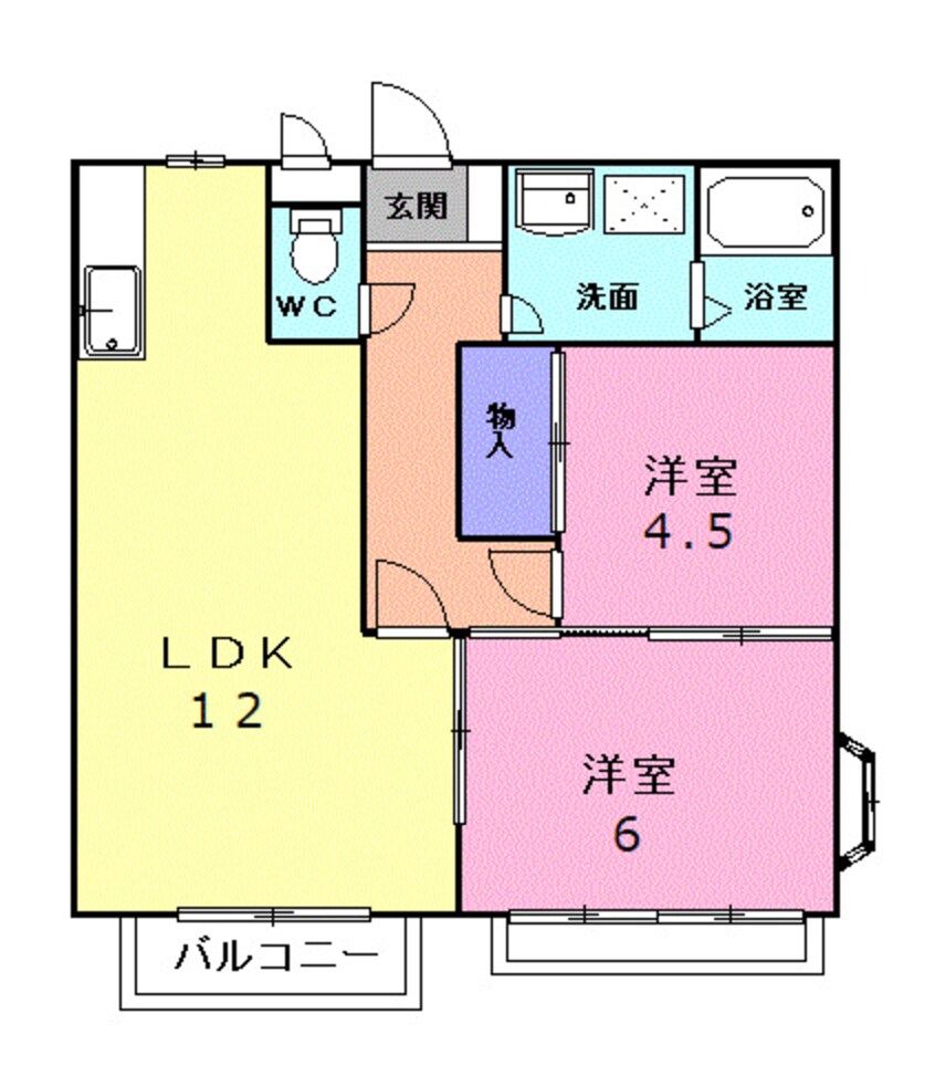 間取図 レジデンスパーク鶴田