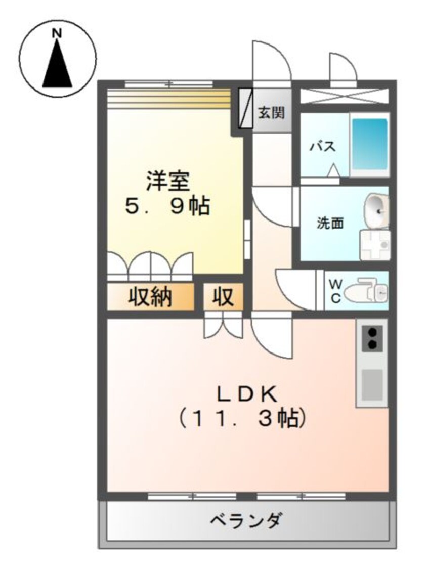 間取図 デパーチャー・フォー・N