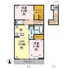 クレインⅥ 2LDKの間取り