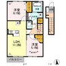 コートヤードＦ 2LDKの間取り