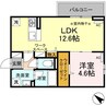 ＶＩＳＴＡ 1LDKの間取り