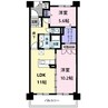 カーサ　ソレアード 2LDKの間取り