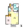 クレスト Ⅱ 1LDKの間取り