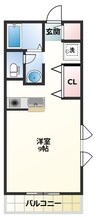 オーベルジュ元今泉 1Kの間取り