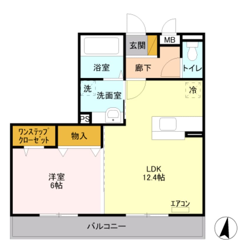 間取図 クレストコート Ｂ