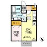 ウェールス 1DKの間取り