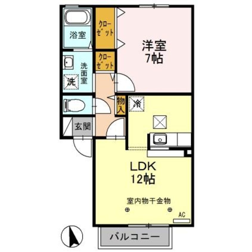 間取図 東北本線<宇都宮線>/宇都宮駅 バス37分横川西小学校前停下車:停歩5分 1階 築21年