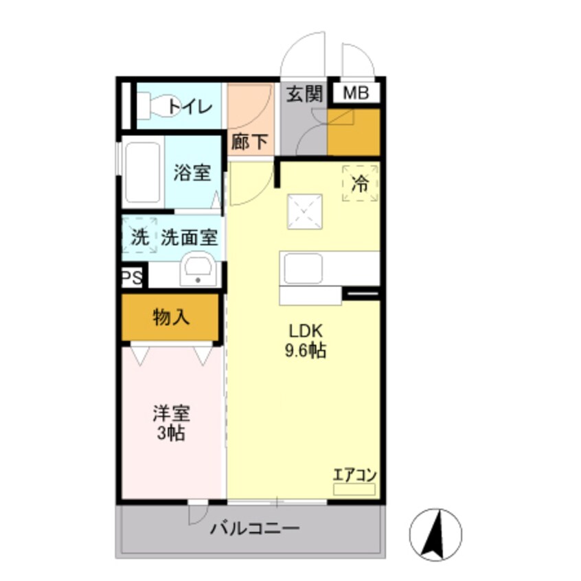 間取図 東北本線<宇都宮線>/宇都宮駅 徒歩25分 1階 築11年