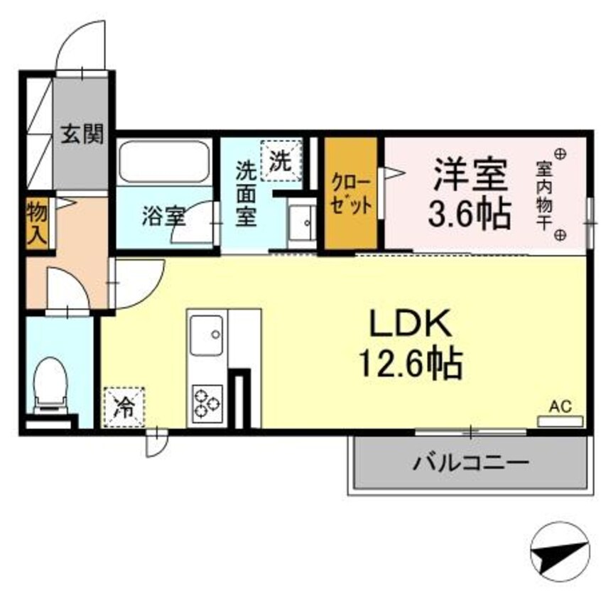 間取図 D-west