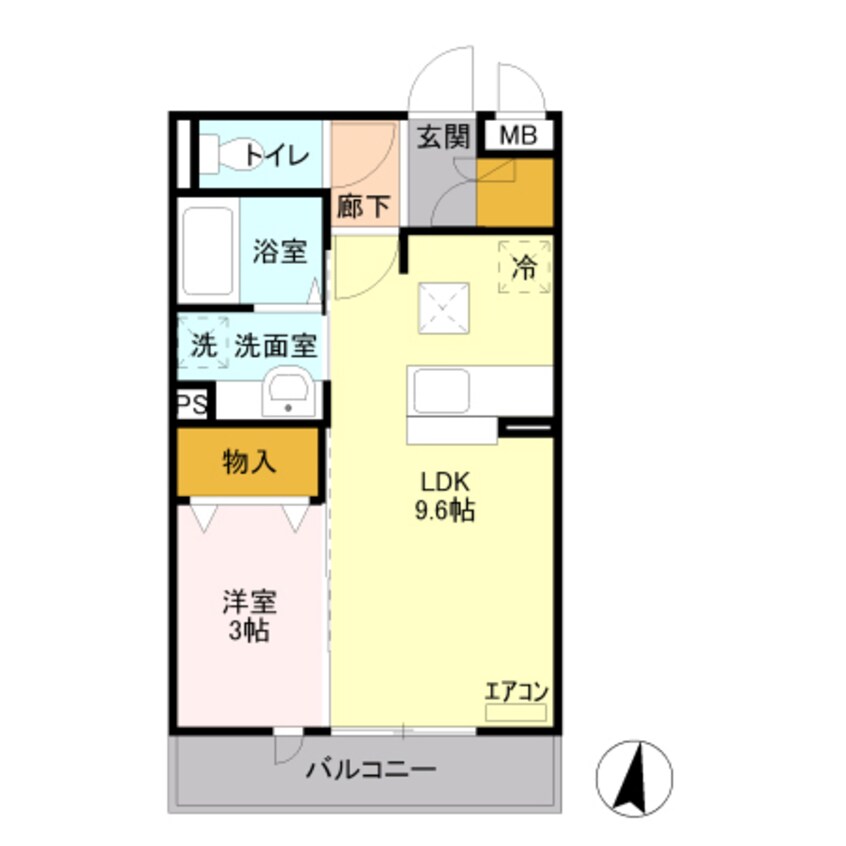 間取図 東北本線<宇都宮線>/宇都宮駅 徒歩25分 1階 築11年