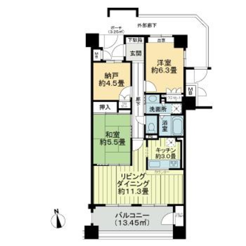 間取図 サーパス今泉第２
