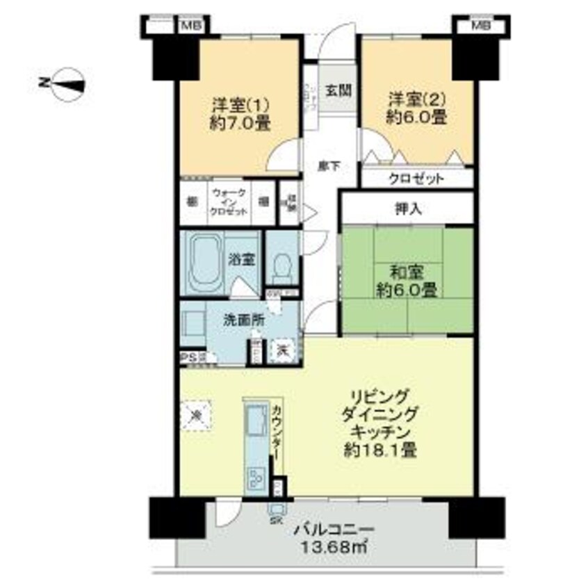 間取図 サーパスシティ桜通りパークウイング
