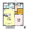 ラ・ポーテＡ 1LDKの間取り