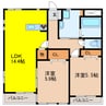 グランベール 2LDKの間取り