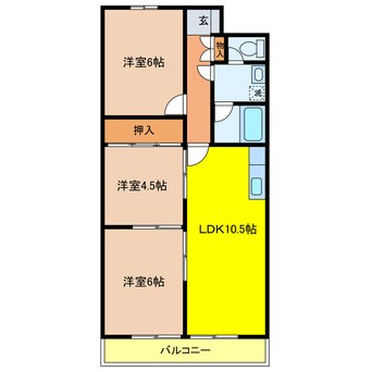 間取図 コーポ鷹