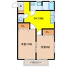 コーポ玉田 2DKの間取り