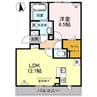 サザンヒルズ Ｂ 1LDKの間取り