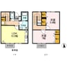 リースランド平出 Ｃ 2LDKの間取り
