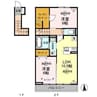 クレインⅤ 2LDKの間取り