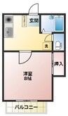 マイコーポ 1Kの間取り