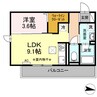 パーパス 1LDKの間取り
