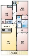 ファーストアベニュー 3LDKの間取り