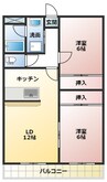 ファーストアベニュー 2LDKの間取り