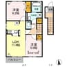コートヤードＣ 2LDKの間取り