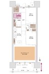 ポレスター駅東公園ザ・タワー 2LDKの間取り