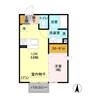 サンボナール 1LDKの間取り
