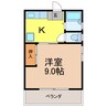 寿ハイツ 1Kの間取り