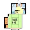 ウィスタリアA 1Kの間取り