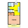 メモリアルハイツＡ 1Kの間取り