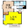石幸ハイツ 1LDKの間取り