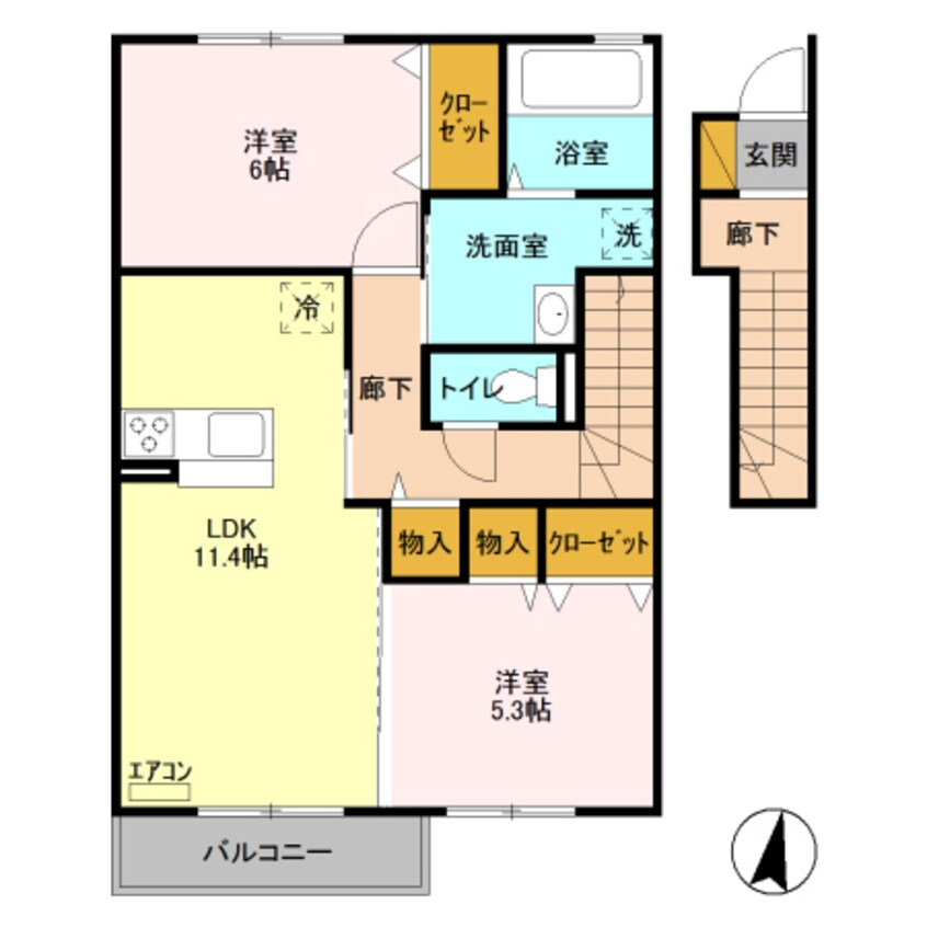 間取図 フォーゲルテラス リラ Ⅱ