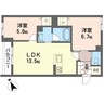 ベトン　アジュール　ひらまつ 2LDKの間取り