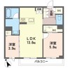 ベトン　アジュール　ひらまつ 2LDKの間取り