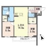 ベトン　アジュール　ひらまつ 2LDKの間取り