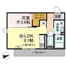 グラン カナル 1LDKの間取り