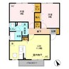 ディアクレスト Ｃ 2LDKの間取り