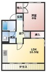 セジュール 1LDKの間取り