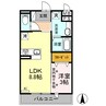 ラ・サンテ Ａ 1LDKの間取り