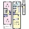 アン　ソレイエＡ 2LDKの間取り