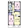 エトワール城東 2LDKの間取り