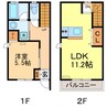 CoCoⅤ 1LDKの間取り