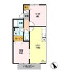 プリシェール逆井 Ⅰ 2LDKの間取り