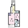 アン　ソレイエＢ 1SKの間取り
