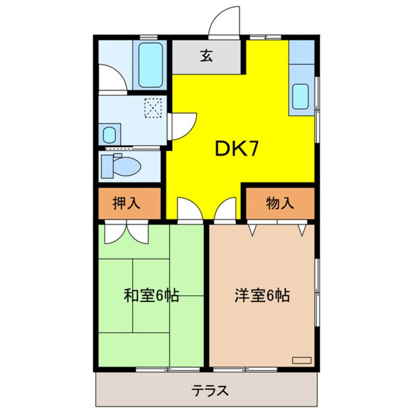 間取図 コーポYOU西