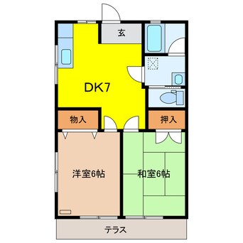 間取図 コーポYOU西