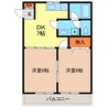 パラシオンⅠ 2DKの間取り